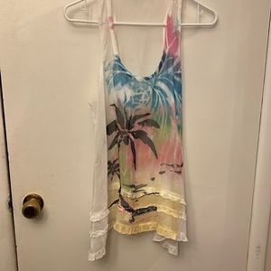 Maurice’s Women’s Tank Top White/Tropical Size XL